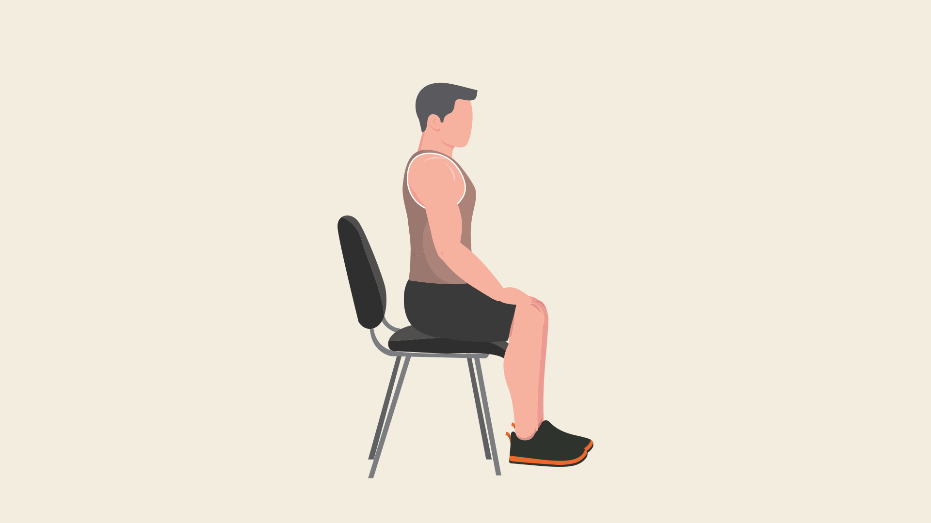 Seated spinal twist exercise demonstration