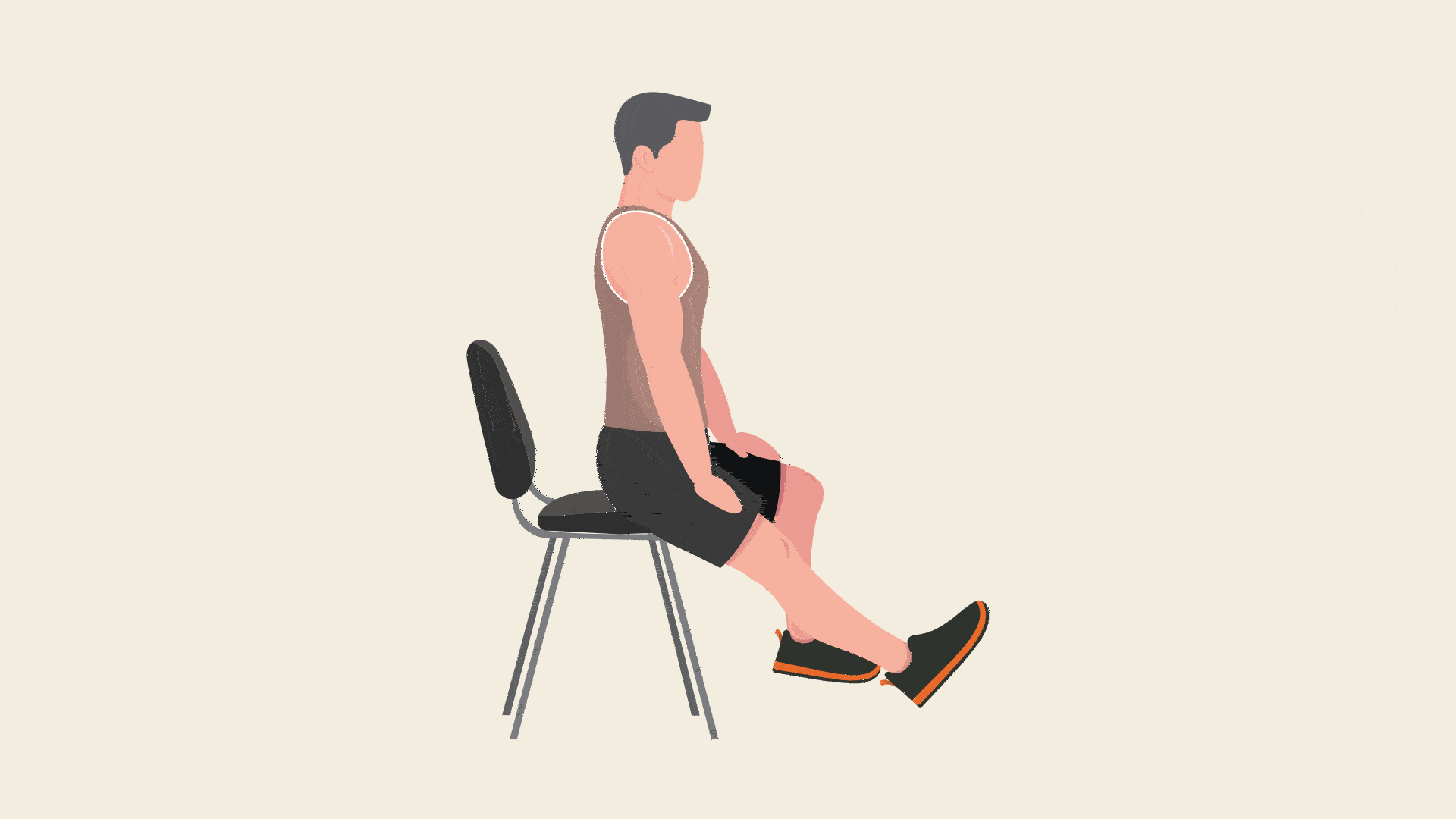 Static hamstring stretch exercise demonstration